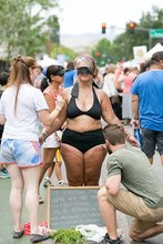 Idaho woman decides to strip down to her underclothing in the public to show self-love.